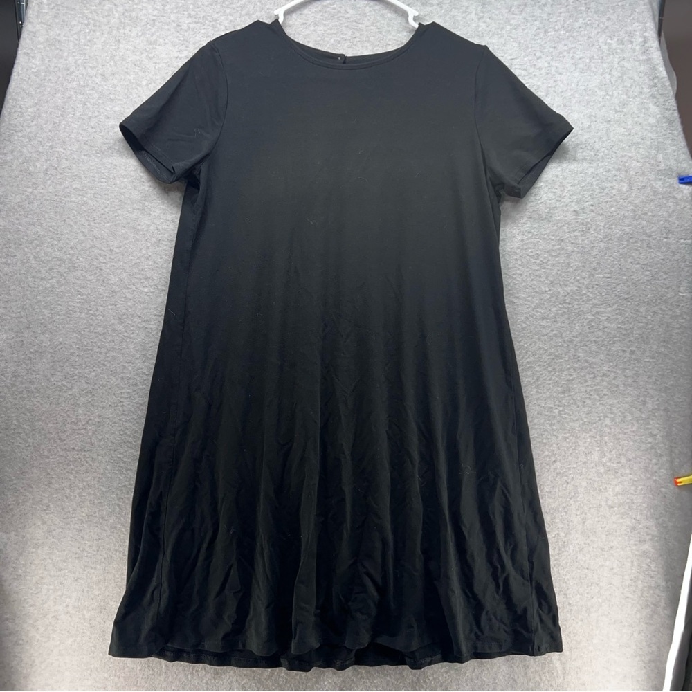 J. Jill Black Short-Sleeve Mini Dress